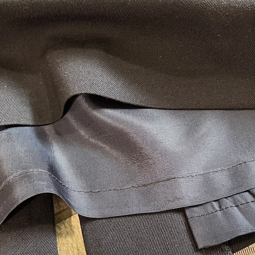 Vintage Austin Reed Worsted Wool Navy Pencil Skirt Lined Straight Office Size 8 - Picture 7 of 8